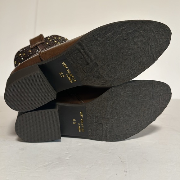 Very Volatile Los Angles Brown Ankle Boots Zipper women’s Size 6.5 - Picture 7 of 7